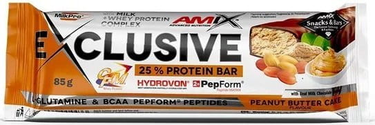 Proteínová tyčinka Amix Exclusive 85g Arašidovo maslový koláč