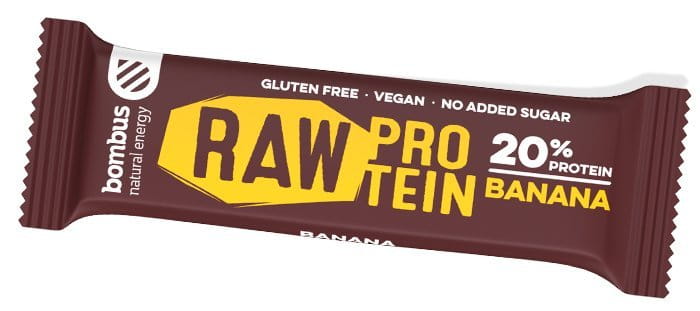 Proteínové tyčinky a sušienky BOMBUS Raw protein - Banana 50g