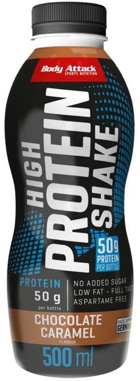Proteínový mliečny nápoj Body Attack High Protein Shake 500 ml čokoláda karamel