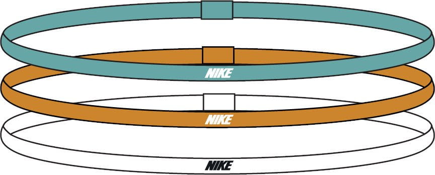 Čelenka Nike ELASTIC HEADBANDS 2.0 3 PK