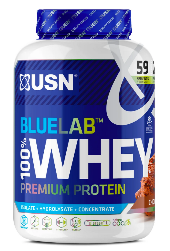 Proteínové prášky USN BlueLab 100% Whey Premium Protein chocolate 2kg
