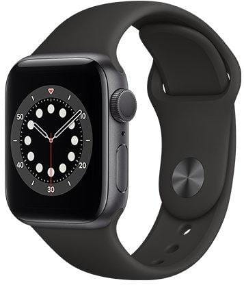 Hodinky Apple Watch S6 GPS, 44mm Space Gray Aluminium Case with Black Sport Band - Regular